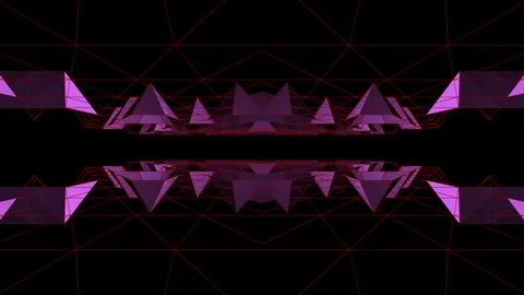 Abstract low polygonal cave flight seamless loop animation background new unique Stock Footage 91523993