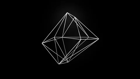 Abstract Low Polygons Shape Seamless Loop Stock Footage 126091897