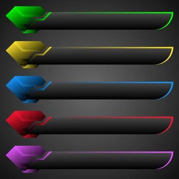 Abstract lower third banner set for live breaking news and video broadcast title Stock Illustration