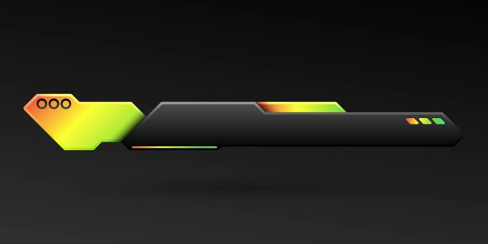 Abstract lower third breaking news headline screen title banner template Illustrazione stock