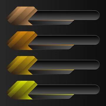 Abstract lower third title strips for live breaking news and video streaming Stock Illustration