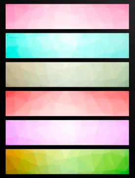 Abstract Lowpoly Banners Illustrazione stock