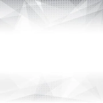 Abstract lowpoly triangles overlapping and gray dots pattern on white backgro Stock Illustration