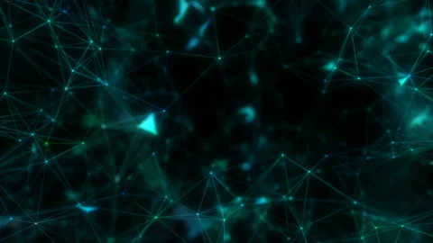 Abstract luminous background of dots. Big data. Original organic motion and Stock Footage 114256090