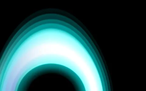 Abstract luminous blue arch, background. Minimal of fantastic building. Stock Illustration