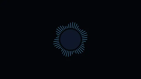 Abstract luminous blue radial design pattern background for technology tran.. Stock Footage 343659896