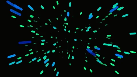 Abstract luminous bokeh particles floating on dark background - magical cos.. Stock Footage 342159425
