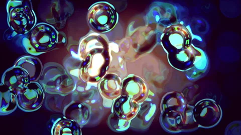 Abstract luminous cells multiplying animation background Stock Footage 340916054