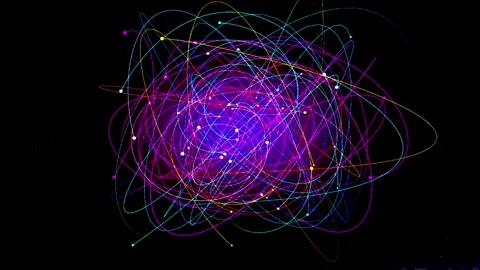 Abstract luminous particles swirling in a nebula with ethereal glow and dyn.. Stock Footage 346274129