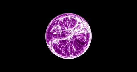 An abstract luminous sphere demonstrates the dynamic motion of particles. Stock Footage 332624671