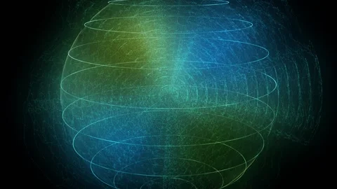 Abstract luminous sphere. Glowing particles. multi-colored wavy shape. Stock-Footage 117799338