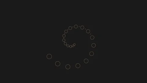 Abstract luminous spiral network connecting digital dots on dark background. Stock Footage 343633136