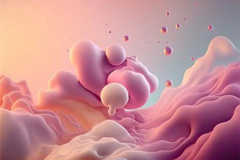 Abstract luquid flow. Pastel gradient background Stock Illustration