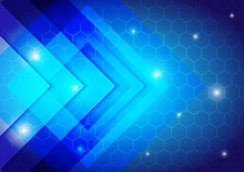 Abstract luxury background. Blue pattern hexagon shapes design. Modern vector Stock Illustration