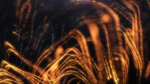 Abstract luxury background with orange lines on black background Stock Footage 260950120