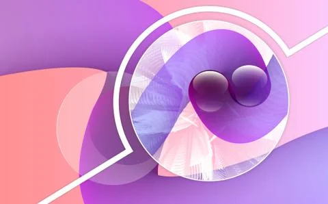 Abstract luxury background with two sphers Stock Illustration