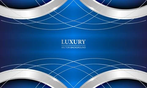 Abstract luxury blue background with silver rings Stock Illustration