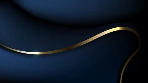 Abstract luxury dark blue background with 3d smooth paper cut layers wave l.. Stock Illustration