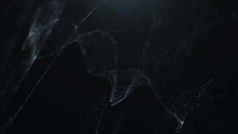 Abstract luxury elegant wave of particles and dots moving on a blue Stock Footage 320240098