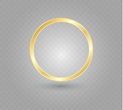Abstract luxury golden ring. Vector light circles and spark light effect Stock Illustration