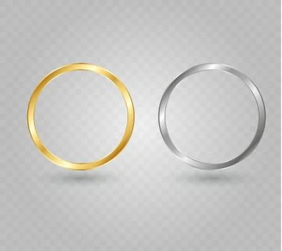 Abstract luxury golden ring. Vector light circles and spark light effect Stock Illustration