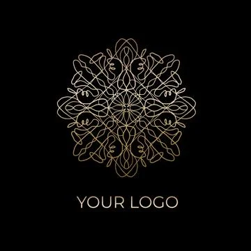Abstract luxury golden ring. Vector light circles and spark light effect. Stock Illustration