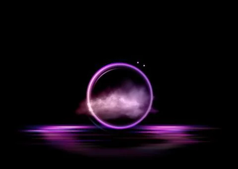 Abstract luxury golden ring. Vector light circles and spark light effect. Stock Illustration