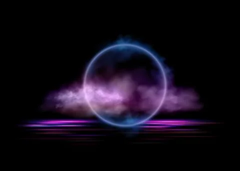 Abstract luxury golden ring. Vector light circles and spark light effect. Stock Illustration
