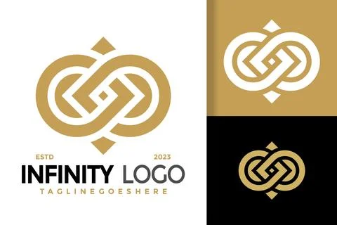 Abstract Luxury infinity logo vector icon illustration Stock Illustration