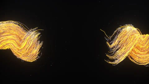 Abstract Luxury Lines Particles Video stock 161370380