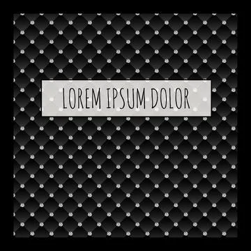 Abstract Luxury Pattern with Frame and Sample Text. Vector Illustration 库存插图