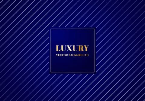 Abstract luxury silver diagonal lines pattern design on dark blue background Stock Illustration