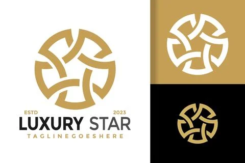 Abstract Luxury Star Logo vector icon illustration Stock Illustration