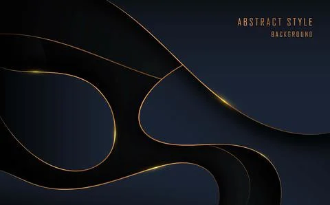 Abstract luxury style of smooth shape gradient blue template. Stock Illustration