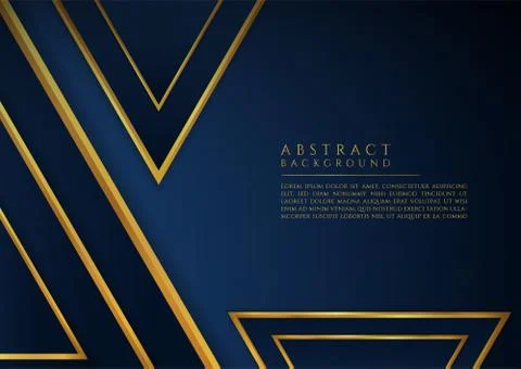 Abstract luxury triangle shape overlap design gold metallic color Stock Illustration