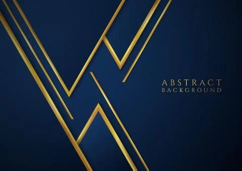 Abstract luxury triangle shape overlap design gold metallic color Stock Illustration