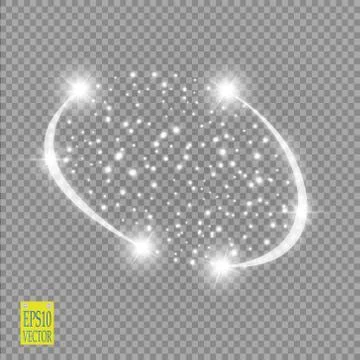 Abstract luxury vector light flare semicircle and spark light effect. Sparkling Stock Illustration