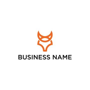 Abstract luxury wolf head logo design template Stock Illustration