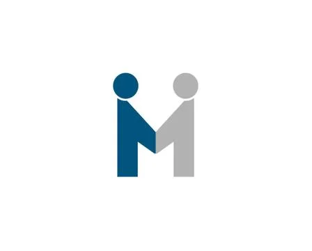 Abstract M letter icon Stock Illustration