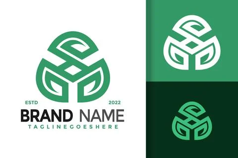 Abstract M Rounded Triangle Logo Design Vector Illustration Template Stock Illustration