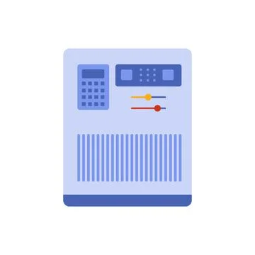 Abstract machine, lab creative equipment with sliders and buttons on panel 스톡 일러스트