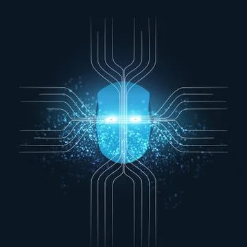 Abstract Machine Learning, Artificial Intelligence and Networks Design Concept 스톡 일러스트