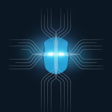 Abstract Machine Learning, Artificial Intelligence and Networks Design Concept イラスト素材