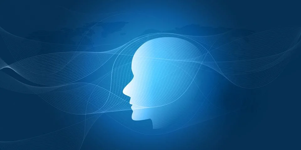 Abstract Machine Learning, Artificial Intelligence, Cloud Computing, Networ.. 스톡 일러스트