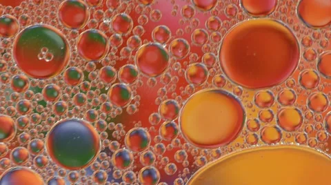 Abstract macro background with flowing water and oil Stock Footage 63160313