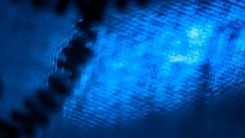 Abstract macro bright blue crystal light texture, glowing ice-like pattern .. Stock Photos