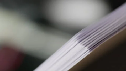 Abstract macro close-up of paper feeding into a printer. Stock Footage 276819462