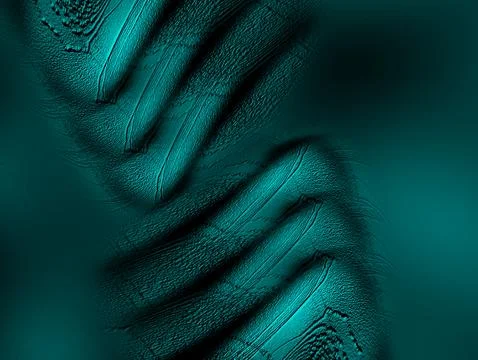 Abstract macro close-up of textured blue ridges forming organic wave patter.. Stock Illustration