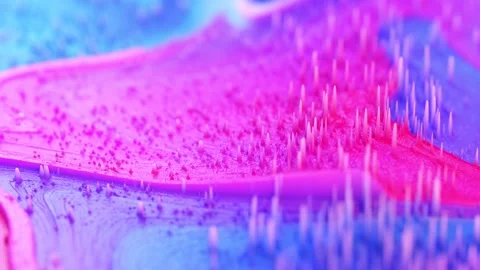 Abstract Macro Close-Up of Vibrant Pink and Blue Textured Surface Stock Footage 341781517