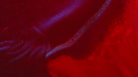 Abstract macro fluid art with shimmering swirling motion and diverse organic Stock Footage 331698047